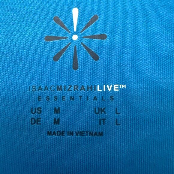 Isaac Mizrahi Live Essentials Pima Cotton Crew Neck Tee Primrose Blue Medium - Picture 5 of 9